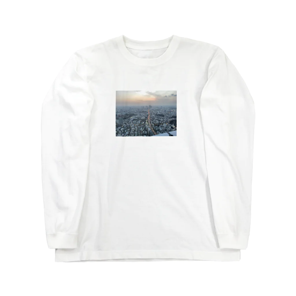 ポメラニアンの福(9歳)の都会 Long Sleeve T-Shirt