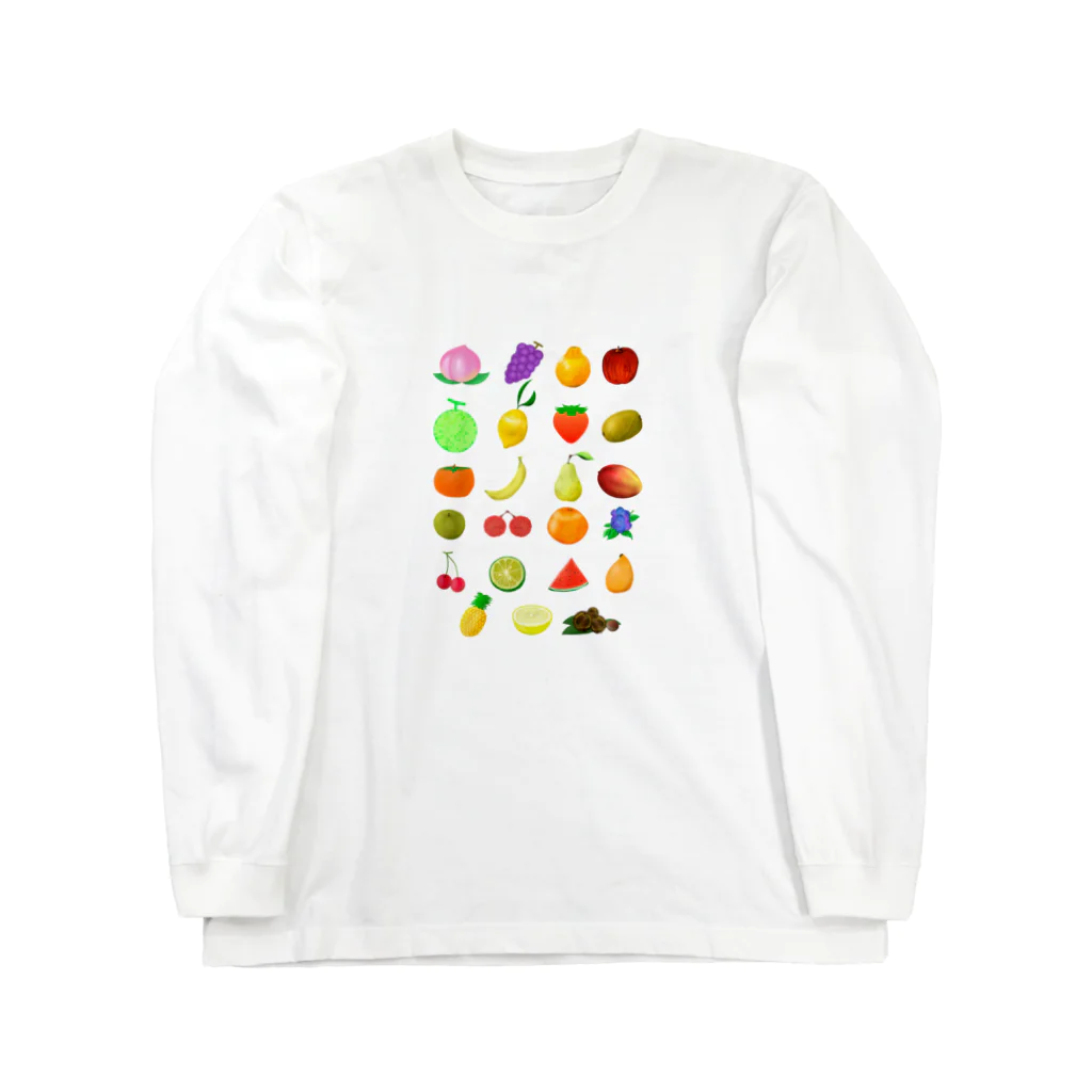 chicodeza by suzuriのフルーツいっぱい Long Sleeve T-Shirt