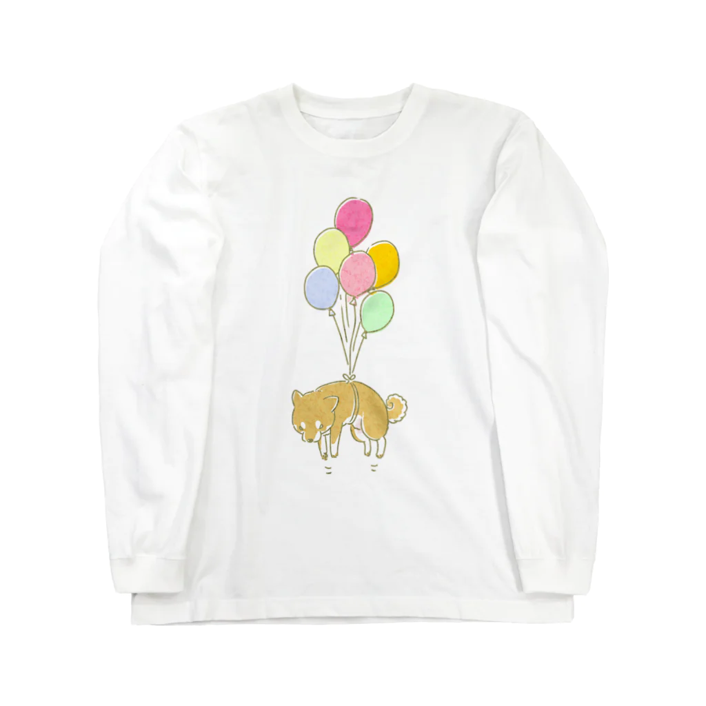 真希ナルセ（マキナル）の風船柴犬（赤柴） Long Sleeve T-Shirt