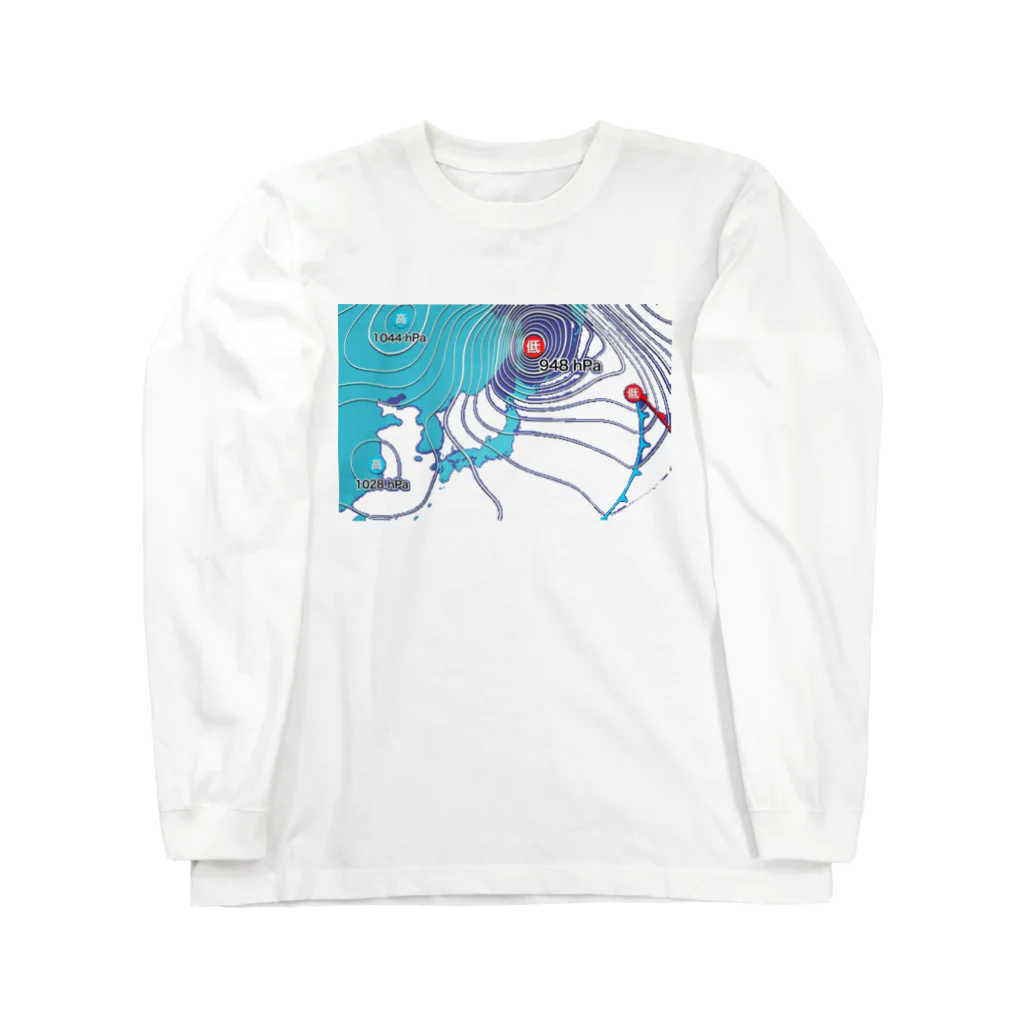 Teatime ティータイムの爆弾低気圧 Long Sleeve T-Shirt