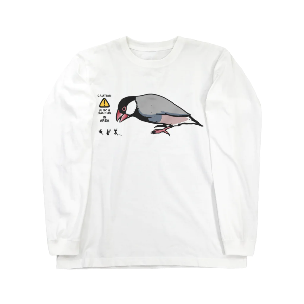 ムクの文鳥サウルス ロングスリーブTシャツ