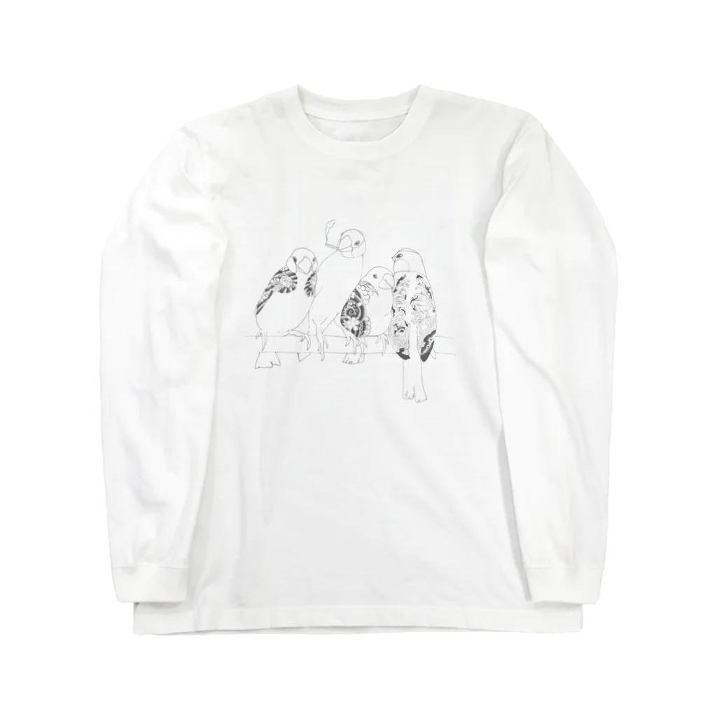 フードドラゴンの舐め文鳥 Long Sleeve T-Shirt