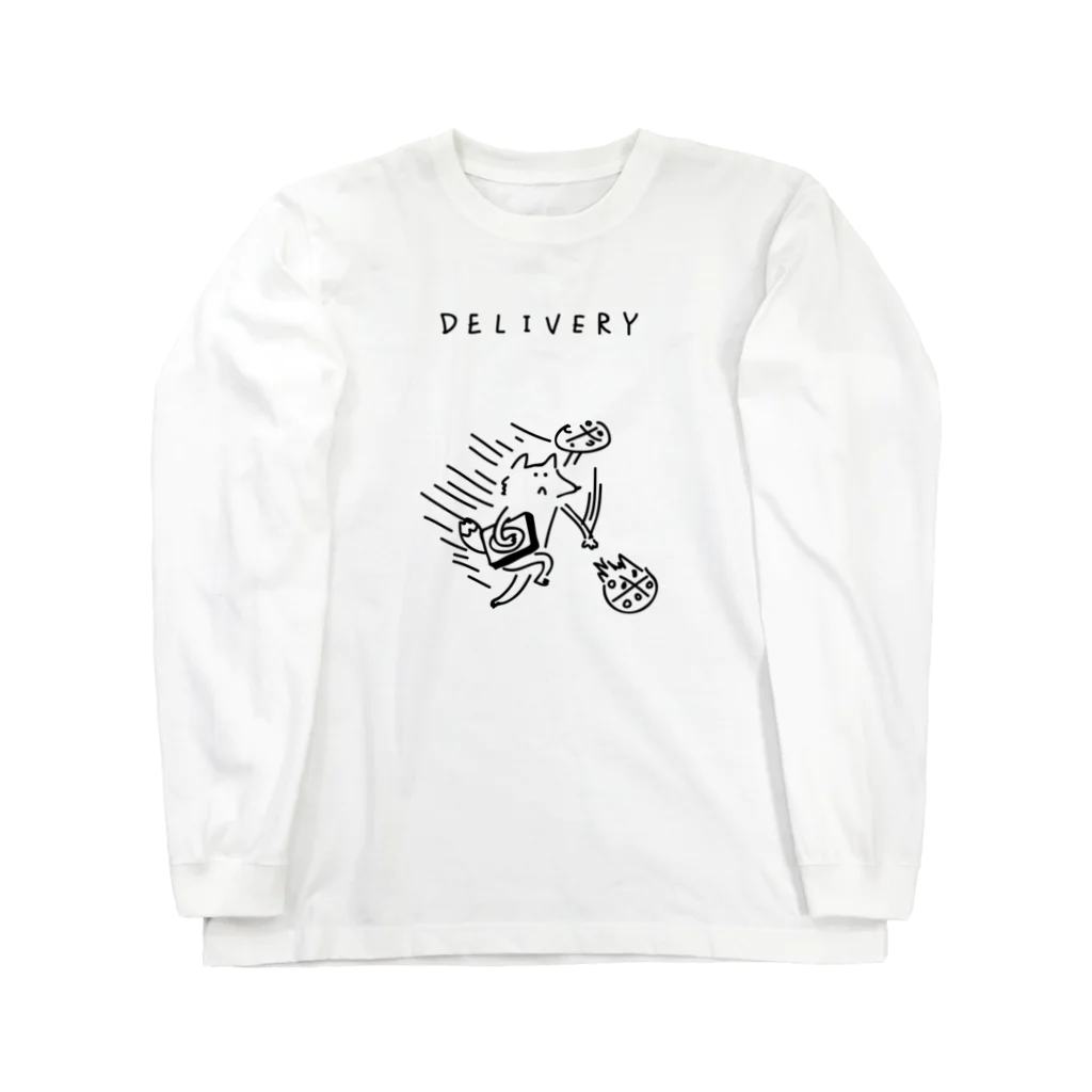 PokuStarのデリバリーとキツネ Long Sleeve T-Shirt