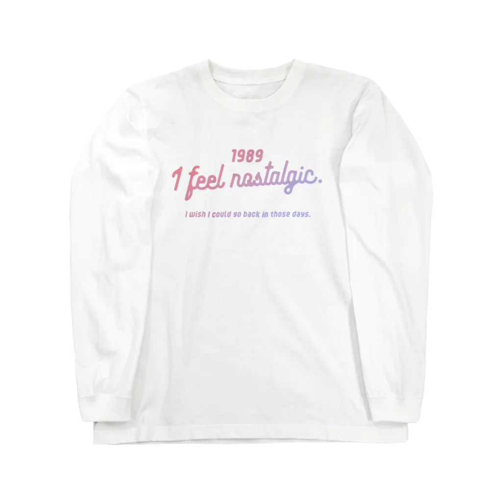 SANKAKU DESIGN STOREの1989ver. 懐かしのあの頃に戻りたい。for gradation Long Sleeve T-Shirt