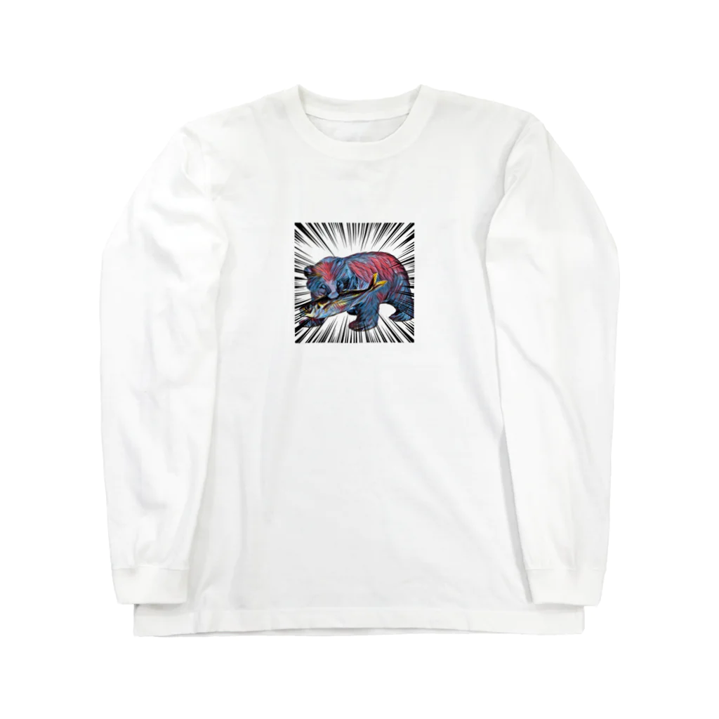 takachan Storeの熊to鯵 Long Sleeve T-Shirt