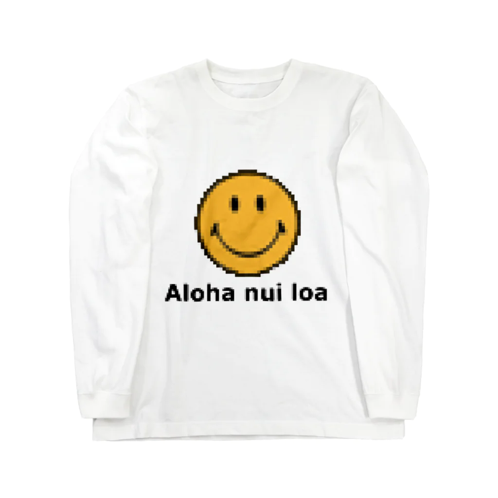 Aloha nui loaのドットスマイリー ロングスリーブTシャツ