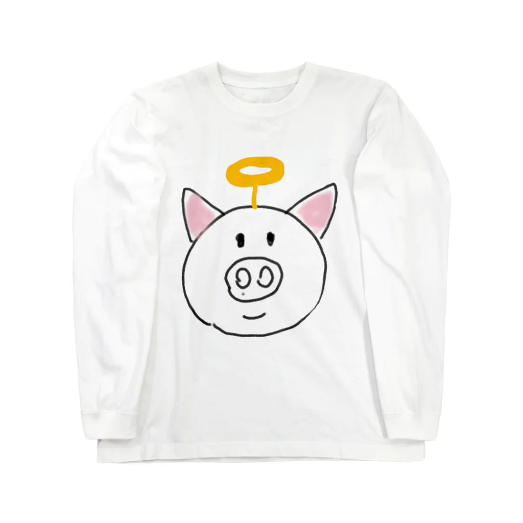 デザイン堂しまえながのぶたてんし Long Sleeve T-Shirt