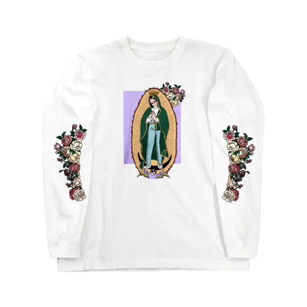 こばちデザインのシティポップx聖母マリア Long Sleeve T-Shirt