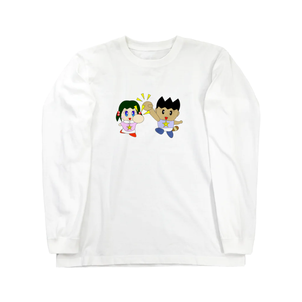 WANPA's STOREのミニわんぱ君としおりちゃん Long Sleeve T-Shirt