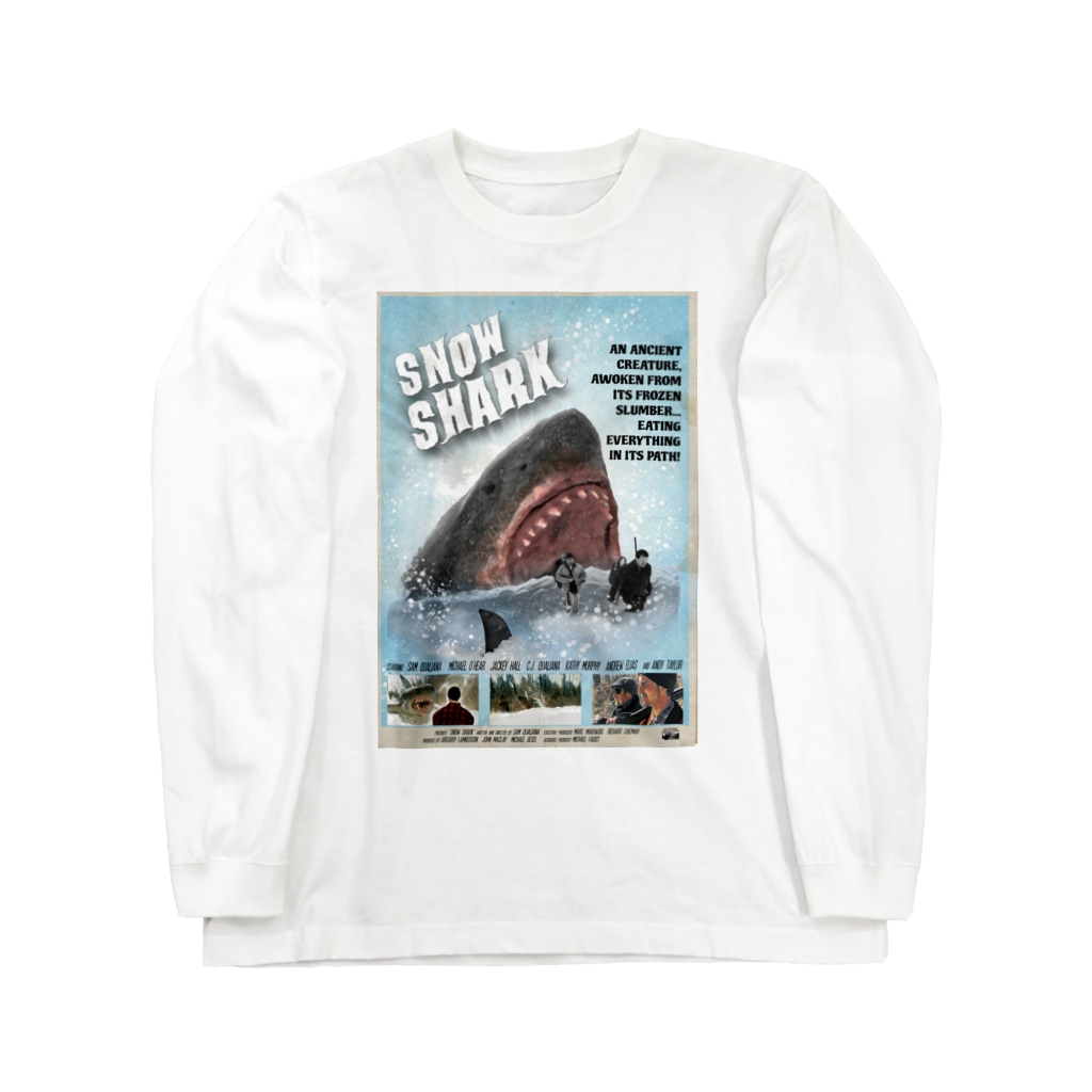 COMMA＋の『スノーシャーク 悪魔のフカヒレ』英語版ジャケット Long Sleeve T-Shirt