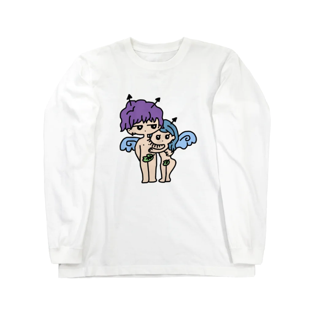 ななはちゃんのイラストのすきなひと、とわたし ロングスリーブTシャツ