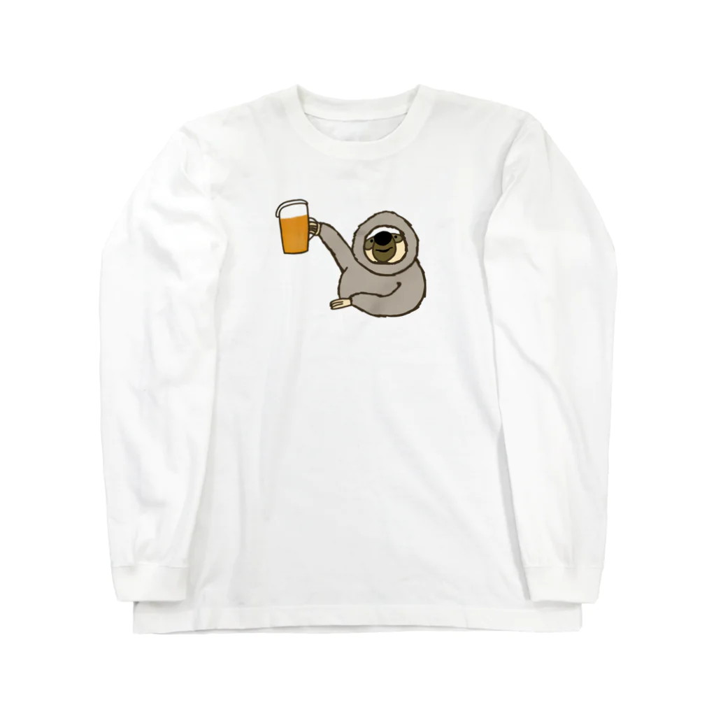 ＋Whimsyのなまけものビール Long Sleeve T-Shirt