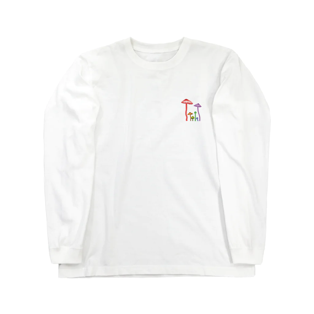 ぽんすけのネオンきのこ Long Sleeve T-Shirt