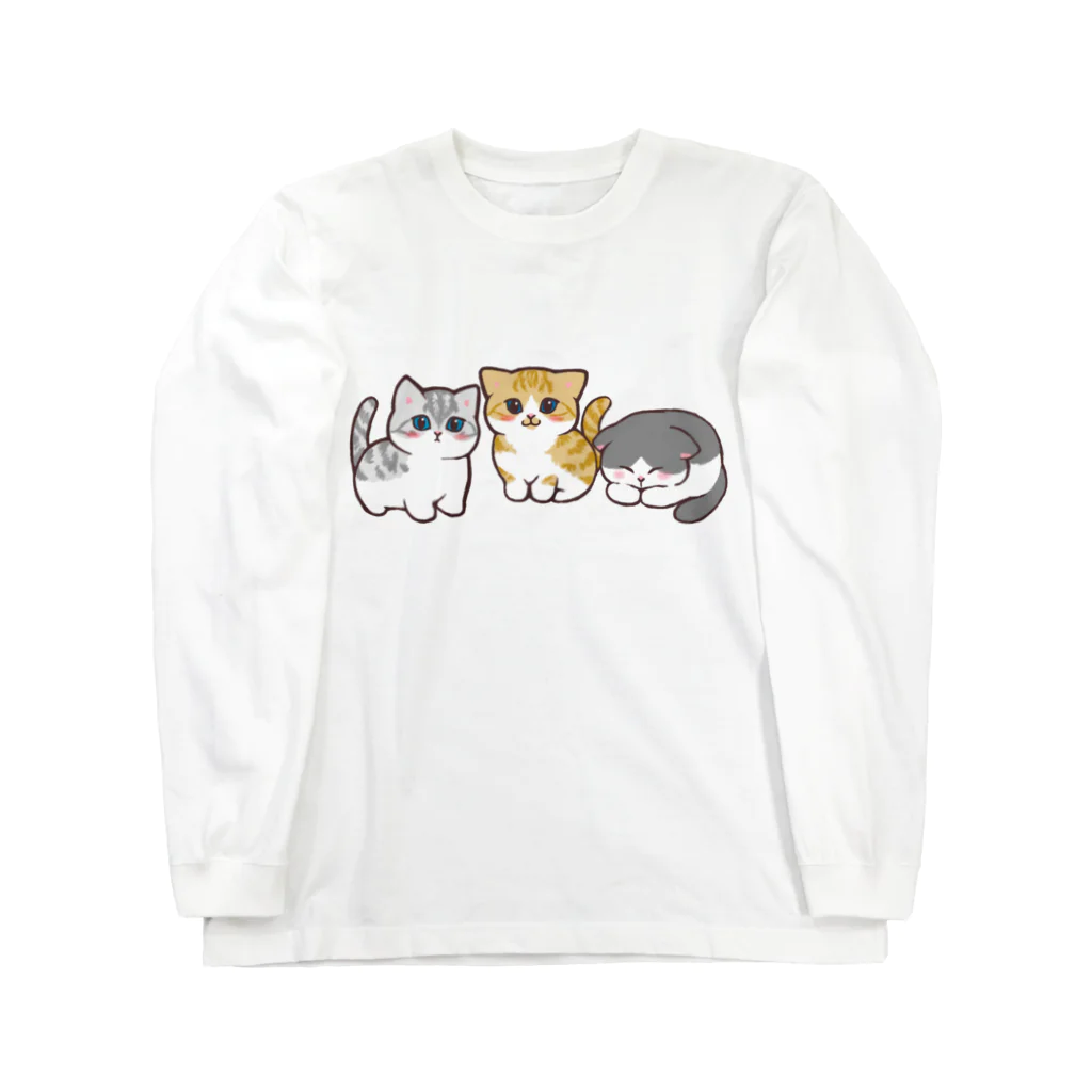 ふわにゃんshopののんびりにゃんず ロングスリーブTシャツ