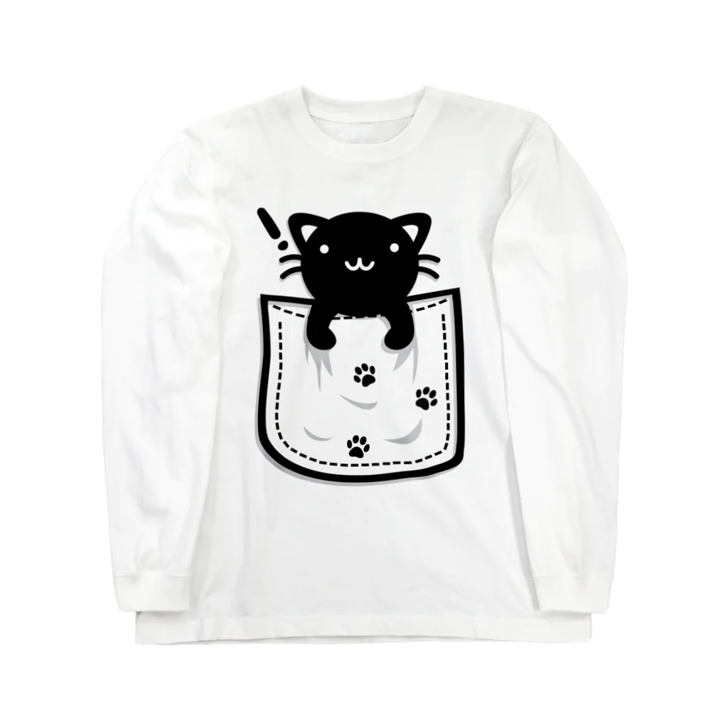 AURA_HYSTERICAのCat_in_the_Pocket ロングスリーブTシャツ