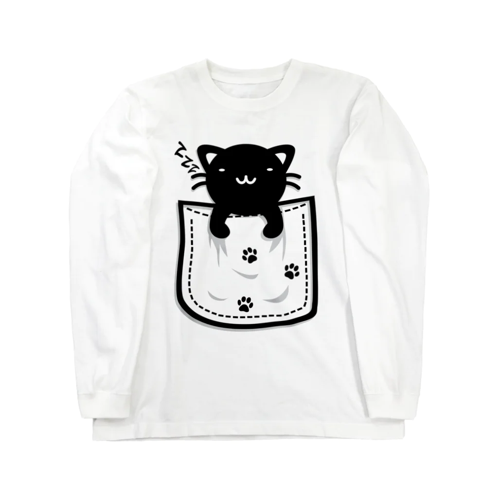 AURA_HYSTERICAのCat_in_the_Pocket ロングスリーブTシャツ