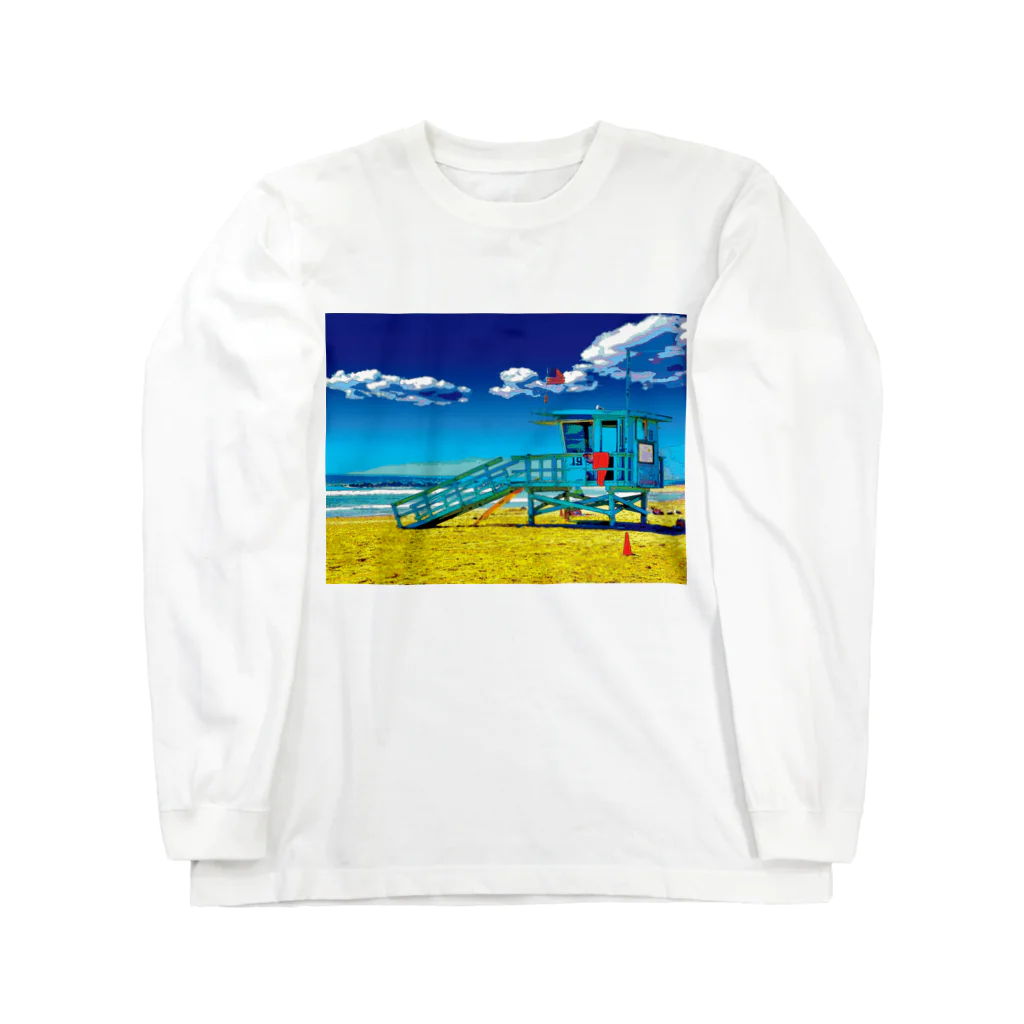 GALLERY misutawoのアメリカ ベニスビーチのライフガードステーション Long Sleeve T-Shirt