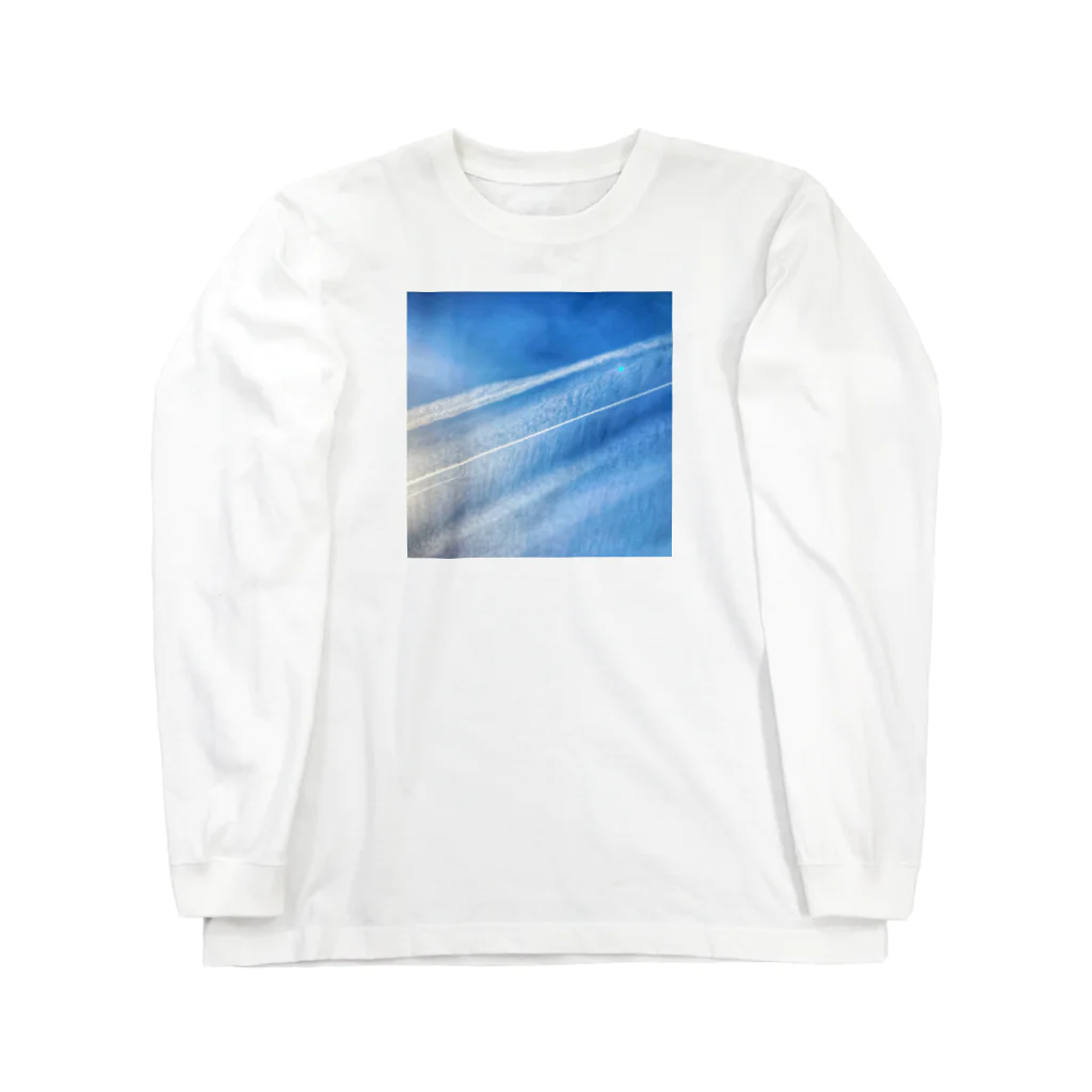 ArtWillの飛行機雲 Long Sleeve T-Shirt