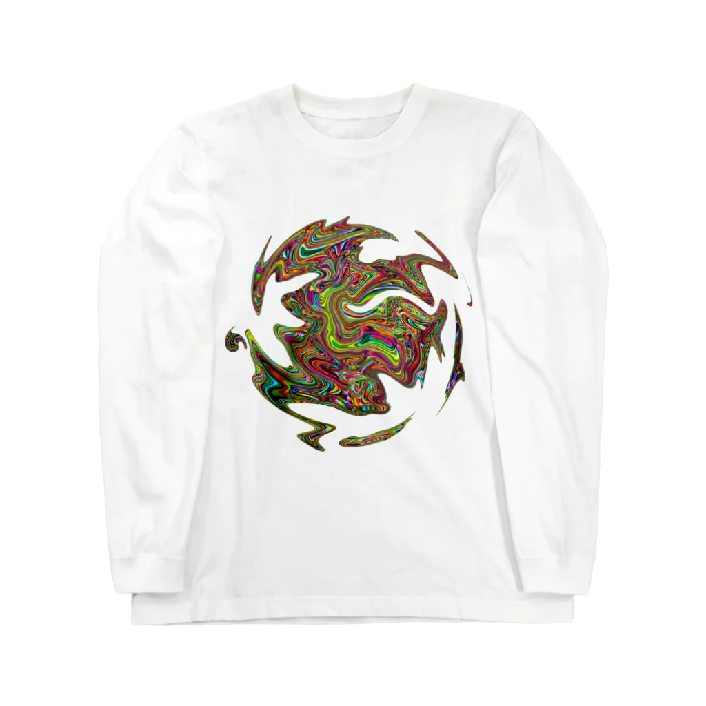 kimchinのサイケデリックなマーブル模様 Long Sleeve T-Shirt