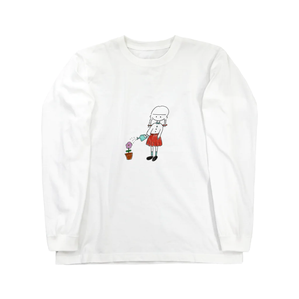 私の落書き帳のみずやりおさげちゃん Long Sleeve T-Shirt