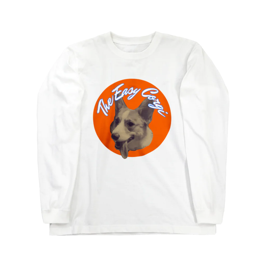 The Easy CorgiのThe Easy Corgi -ORANGE Logo- （イージーコーギー） Long Sleeve T-Shirt