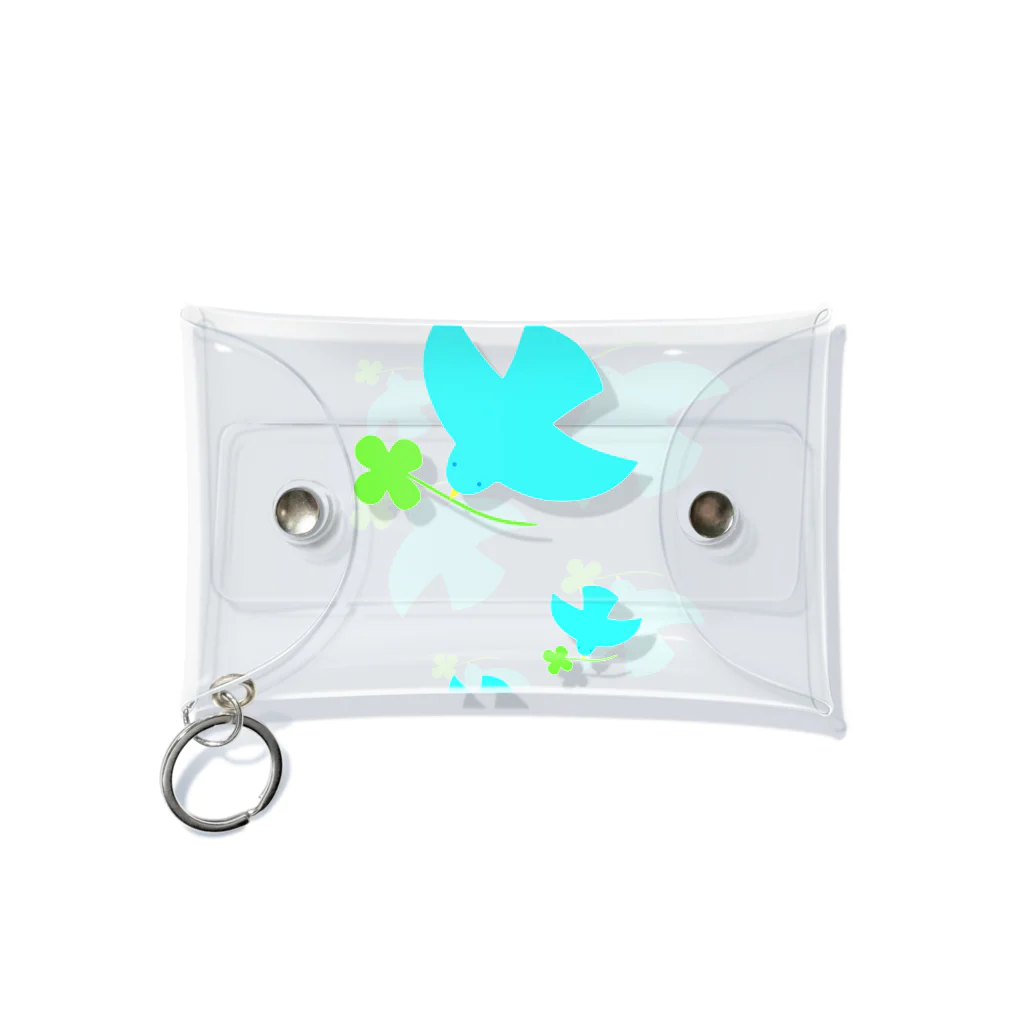 AROMA☆LOVELYのクローバーを運ぶ鳥 Mini Clear Multipurpose Case