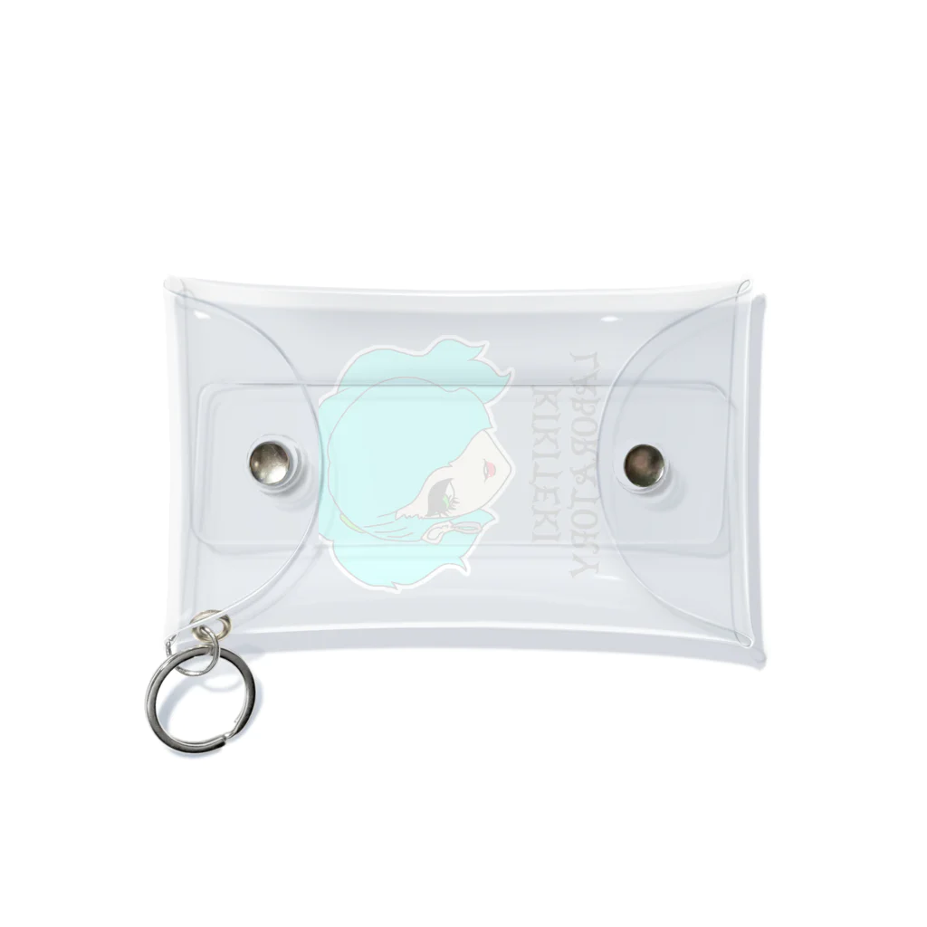 KIKITEKI_LABORATORYのPONITE GAL ミント×黄緑 Mini Clear Multipurpose Case