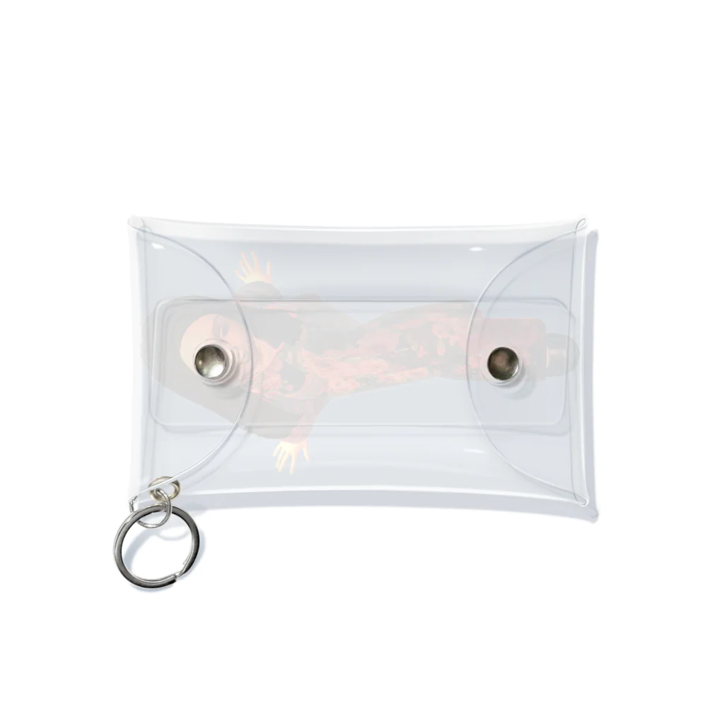 【ホラー専門店】ジルショップの紅×黒のホラー市松人形 Mini Clear Multipurpose Case