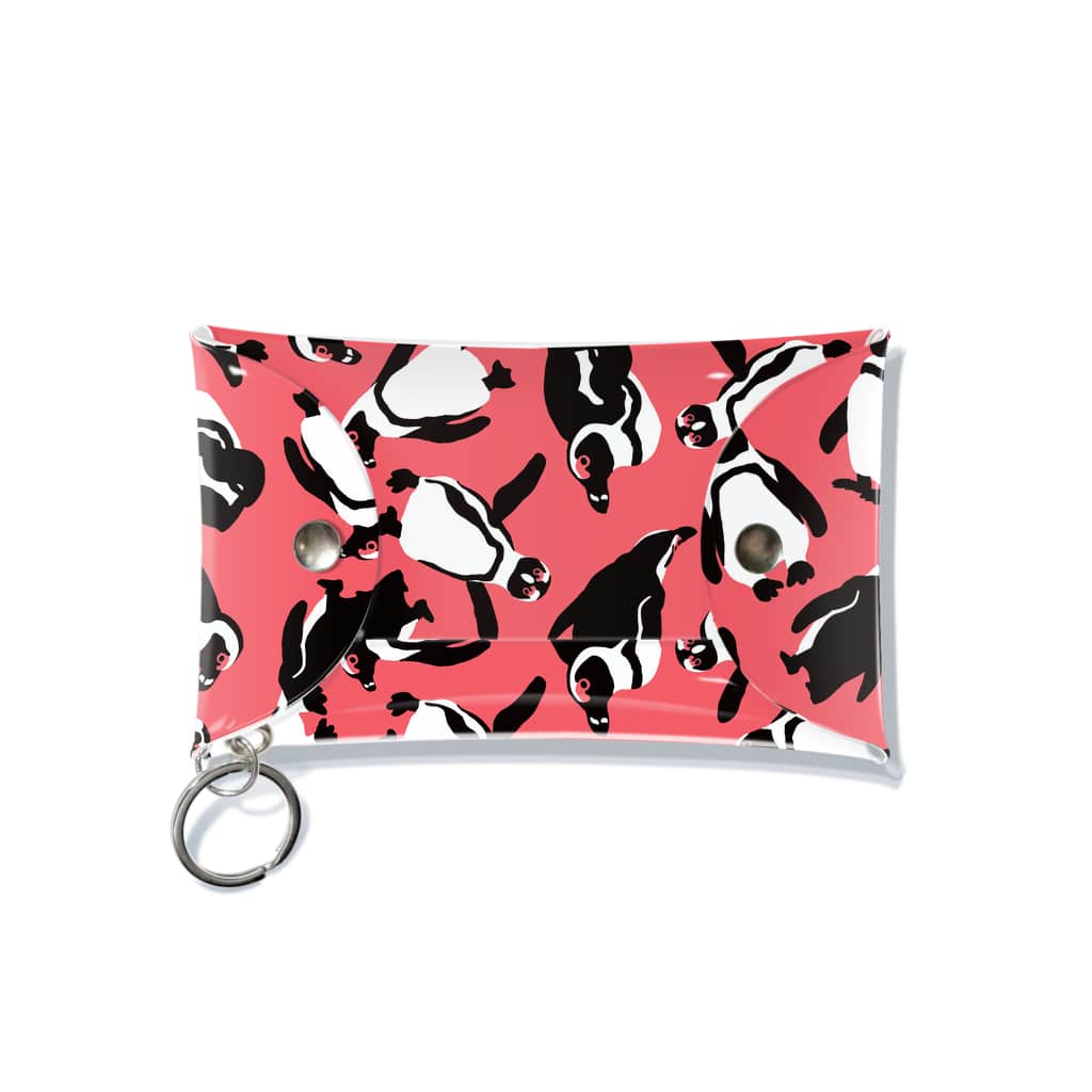ぺんぎんぽたぽたのケープさんまみれ（ピンク） Mini Clear Multipurpose Case