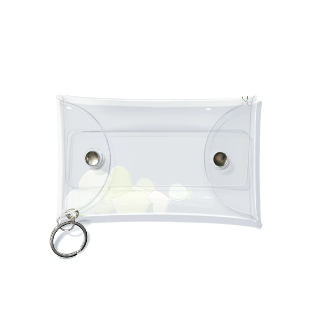 hanaの推し活ショップのlightgreen balloons Mini Clear Multipurpose Case