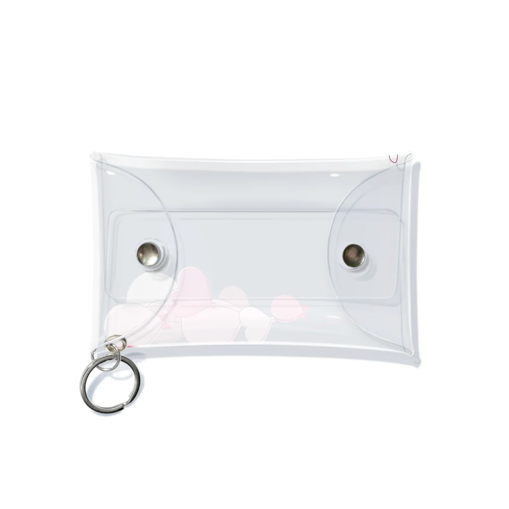 hanaの推し活ショップのpink balloons Mini Clear Multipurpose Case