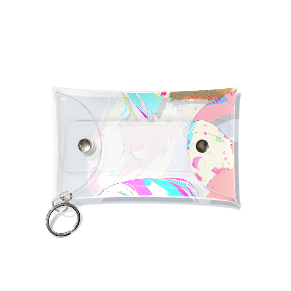 ヤバいTシャツ屋しゃんの暑い夏はアイスだ006 Mini Clear Multipurpose Case