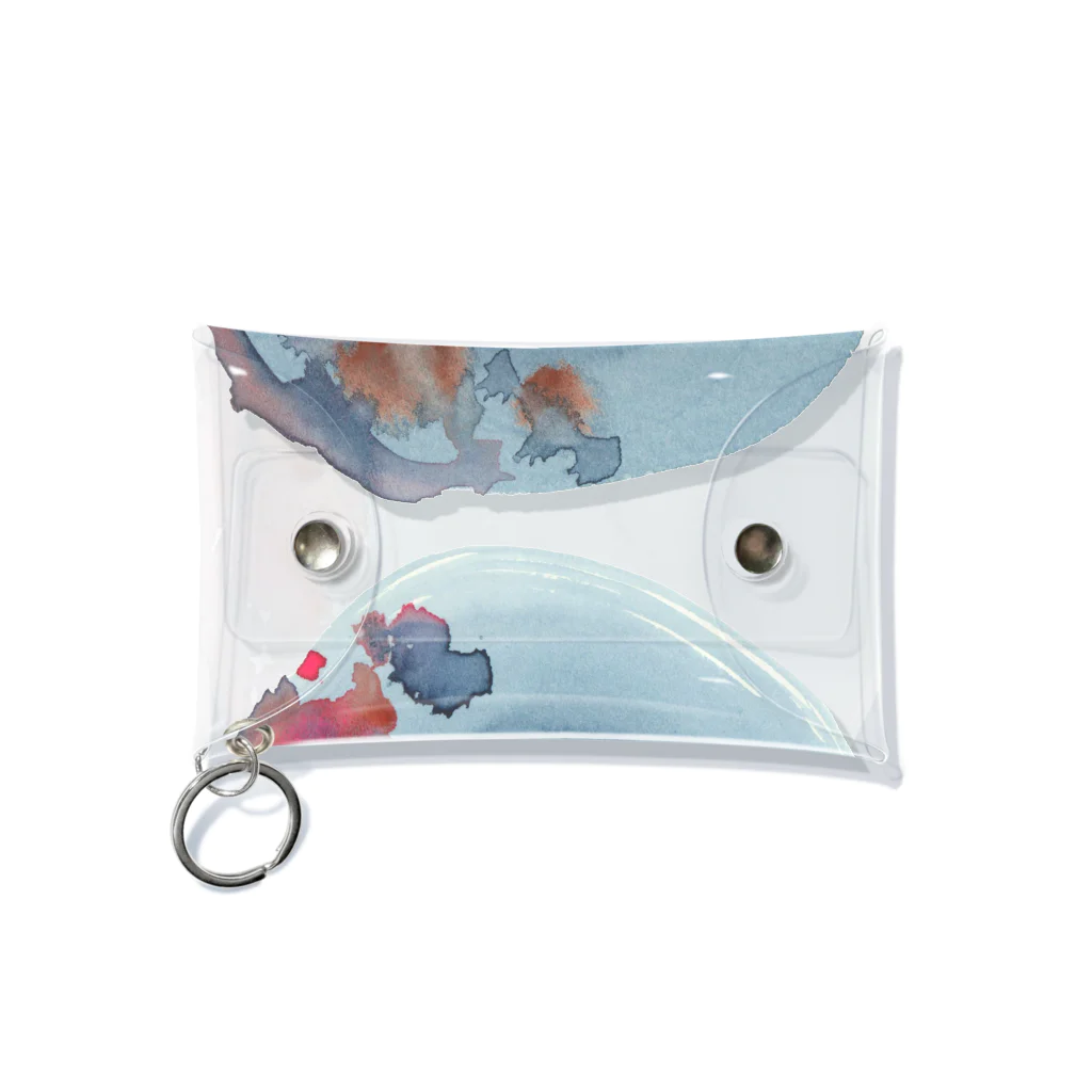 c5watercolorの水彩ペイント・水たまりに映る Mini Clear Multipurpose Case