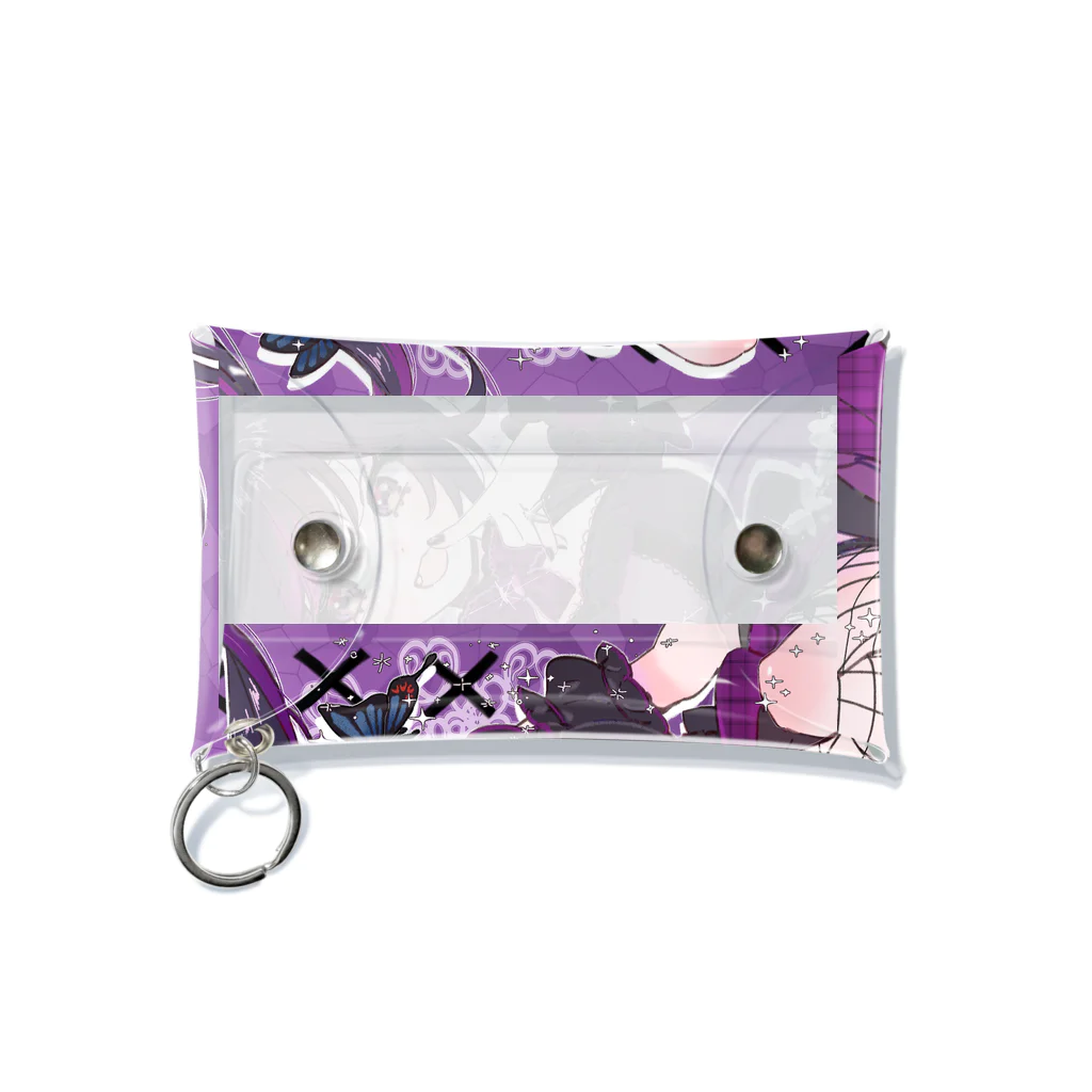 黒蝶羽くろろ🦋🖤💜のハフアニきらきらろろグッズシリーズ Mini Clear Multipurpose Case