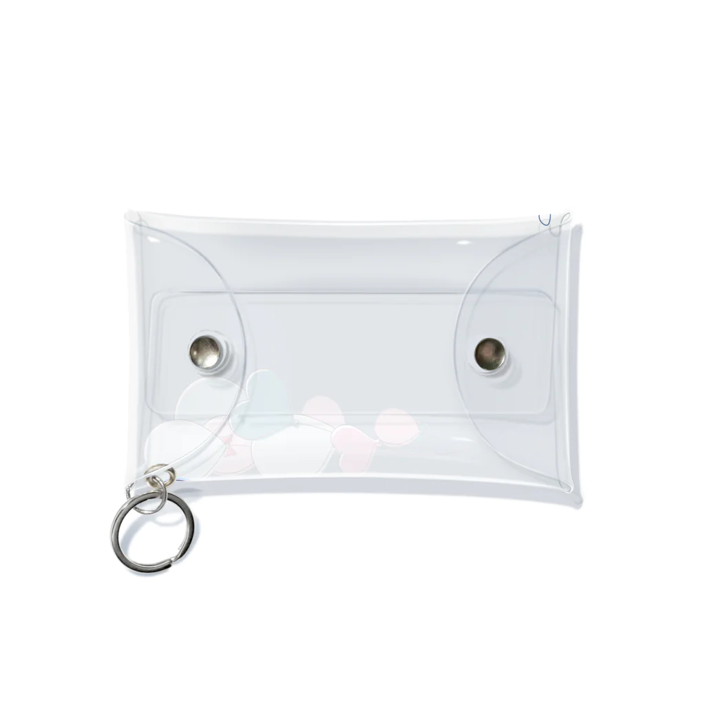 hanaの推し活ショップのblue ＆ pink balloons Mini Clear Multipurpose Case