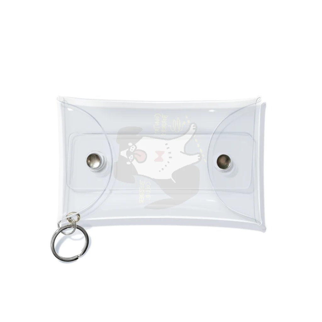 frankenji.storeのついに国境を越えたボーダーコリー Mini Clear Multipurpose Case