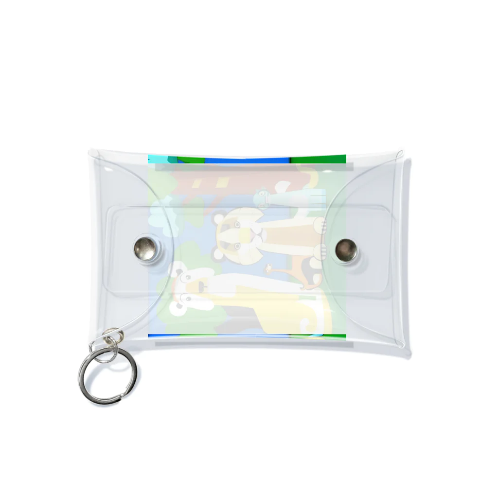 にゃんこショップのレインボーアニマル Mini Clear Multipurpose Case