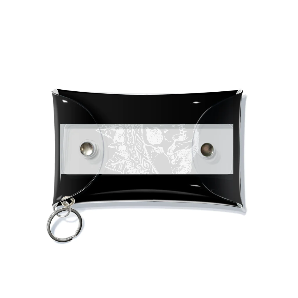 COOL&SIMPLEのBlack White Illustrated Skull King  Mini Clear Multipurpose Case