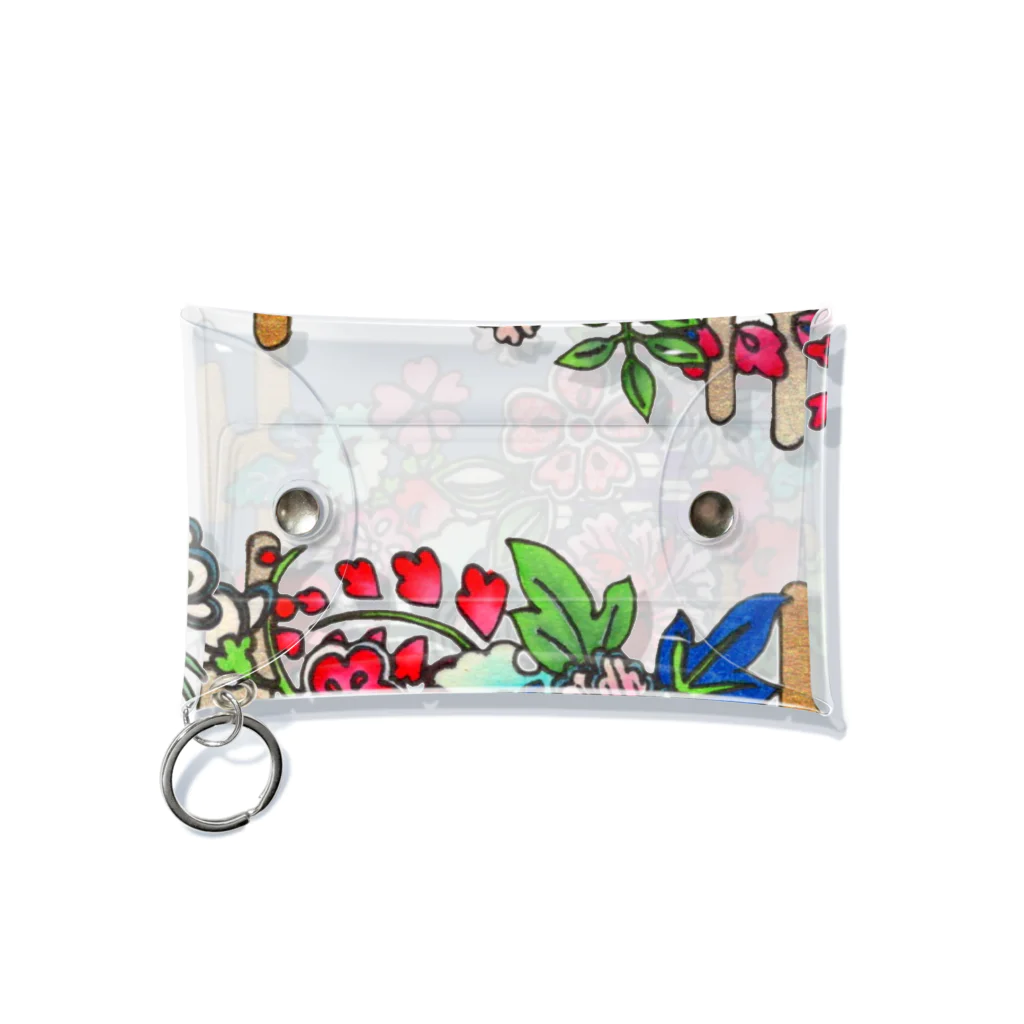 JapaneseArt Yui Shopの咲き誇れ Mini Clear Multipurpose Case