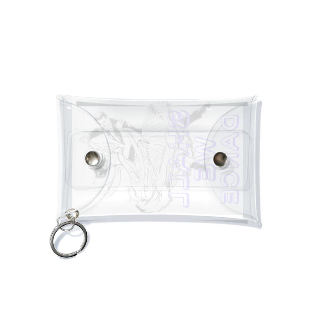 Heart-of-JapneseCultureのShal We Dance（ブルー、白抜き） Mini Clear Multipurpose Case