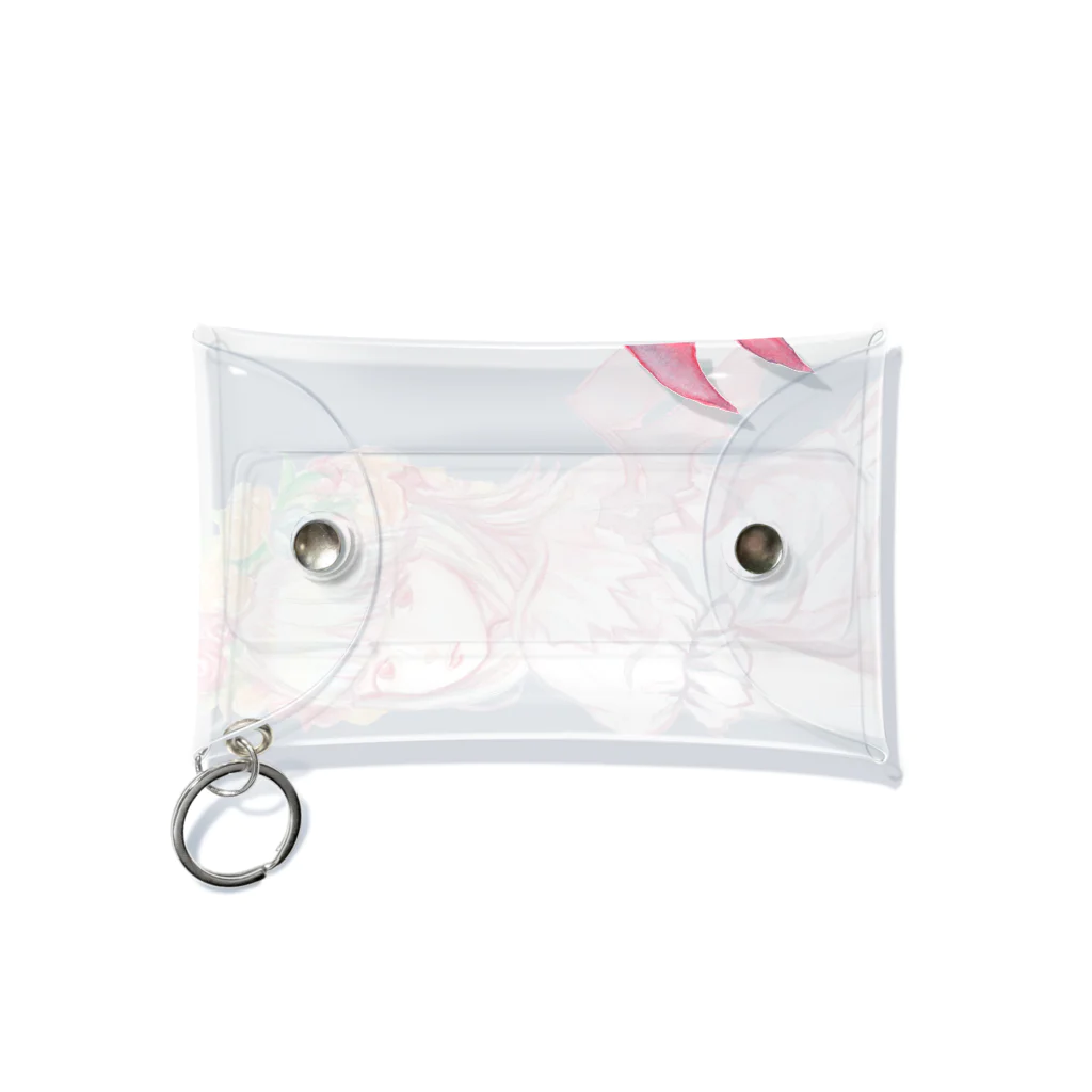 🌼*ﾟがーべらめらん*ﾟ🌼のピンクのでびる Mini Clear Multipurpose Case