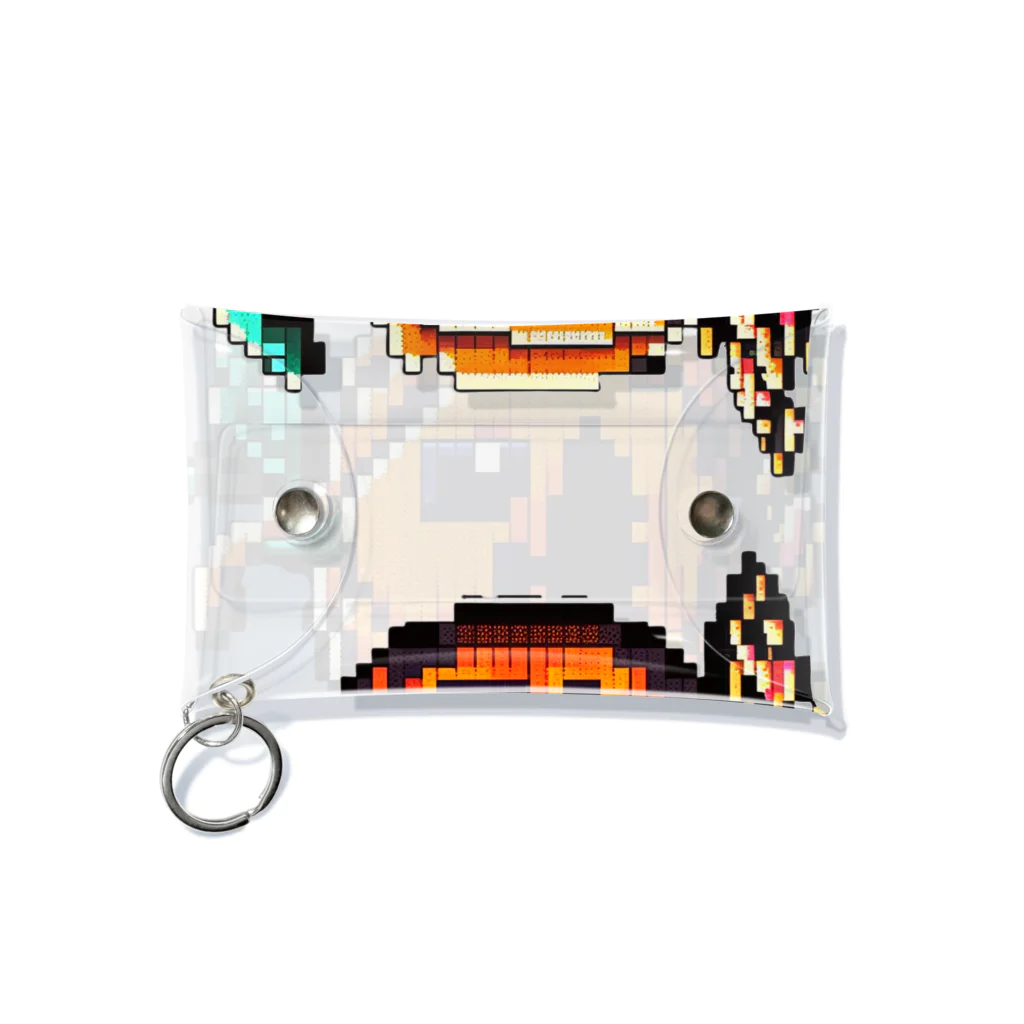 朱音琴音のドット絵のハロウィンかぼちゃのおばけ Mini Clear Multipurpose Case