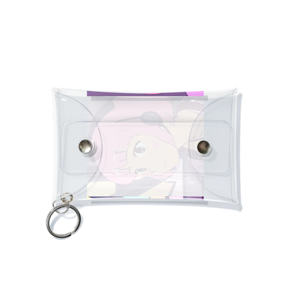 B_possibleのピンク髪の少女 Mini Clear Multipurpose Case