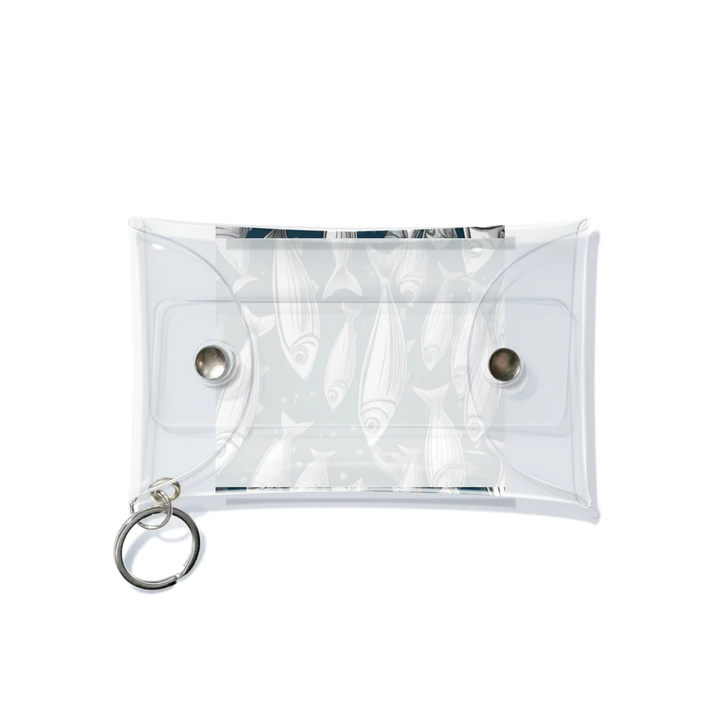 京都イラスト工房の動物シリーズ15：イワシ Mini Clear Multipurpose Case