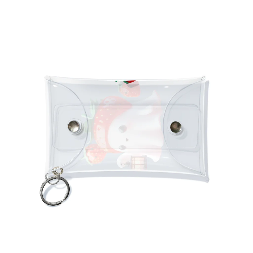 可愛いおばけのお店『ケケ』の可愛いおばけ『イチゴおばけのケケくん』 Mini Clear Multipurpose Case