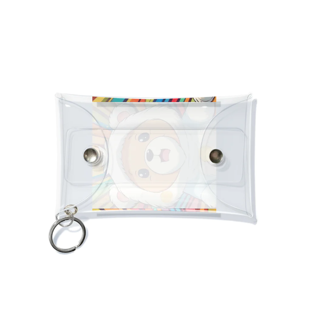 maloneyの被りものクマちゃん Mini Clear Multipurpose Case