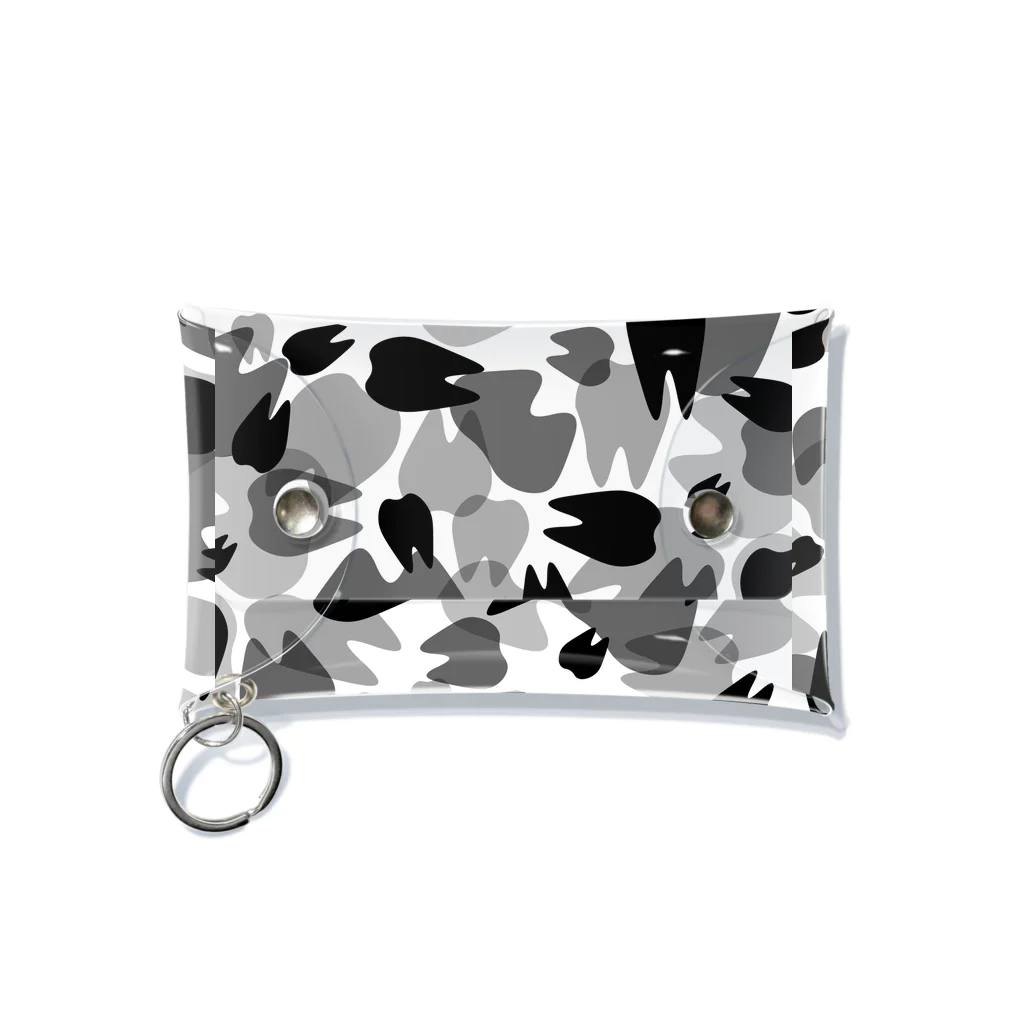 KAAK studioのTooth camo グレー Mini Clear Multipurpose Case