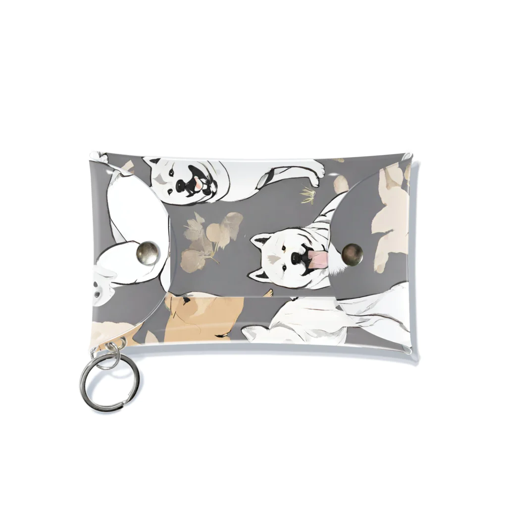 pinetreeの秋田犬３ Mini Clear Multipurpose Case