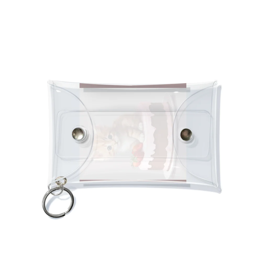 にゃんこぷにのケーキの上の仔猫ちゃん Mini Clear Multipurpose Case