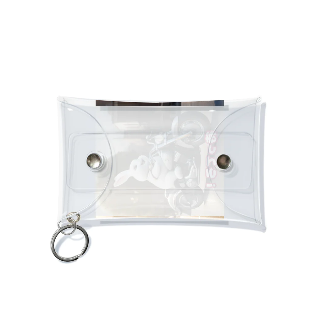 Công ty tròn quây quâyのウサギのハーレーくん Mini Clear Multipurpose Case